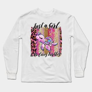 Just A Girl Who Loves Turtles Thanksgiving Gift Long Sleeve T-Shirt